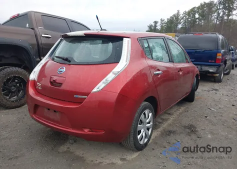2014 Nissan Leaf S z USA, uszkodzony, nr VIN 1N4AZ0CPXEC332493